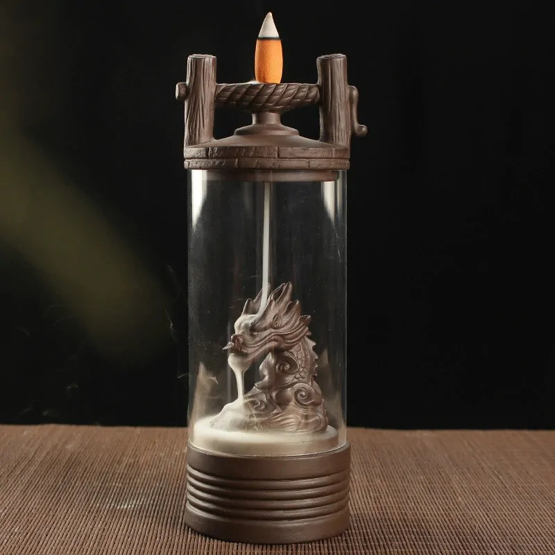 Fashion Auspicious Dragon Backflow Incense Burner