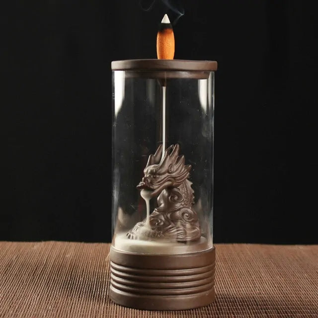Fashion Auspicious Dragon Backflow Incense Burner