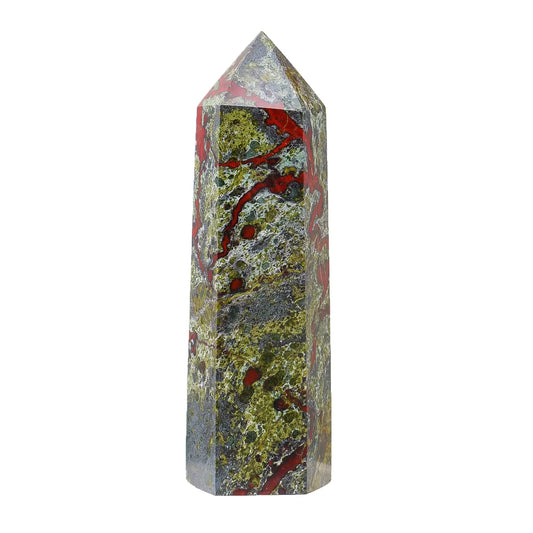 Reiki-Charged Dragon Blood Crystal Wand Tower (4-5") - For Strength and Chakra Healing