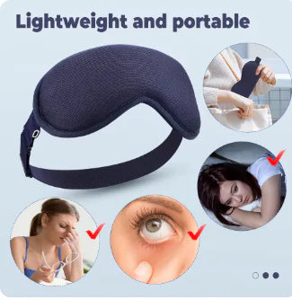 3D Electric Steam Eye Mask 3-level Heating 6-level Vibration Block Out Light Shading Blindfold Smart Timing Night Sleep Aids