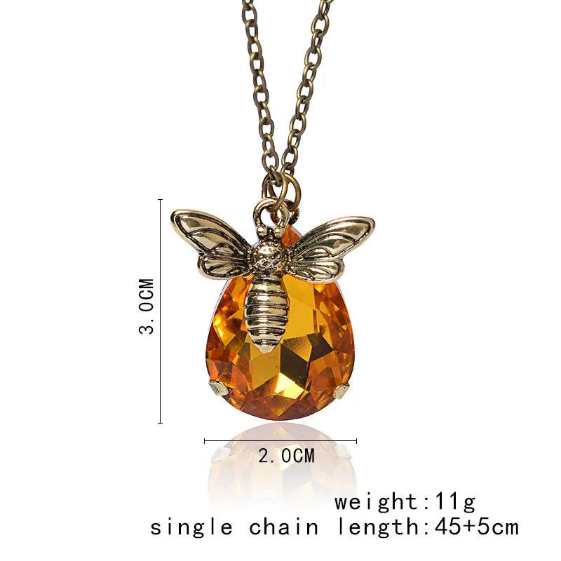 Amber Crystal Pendant